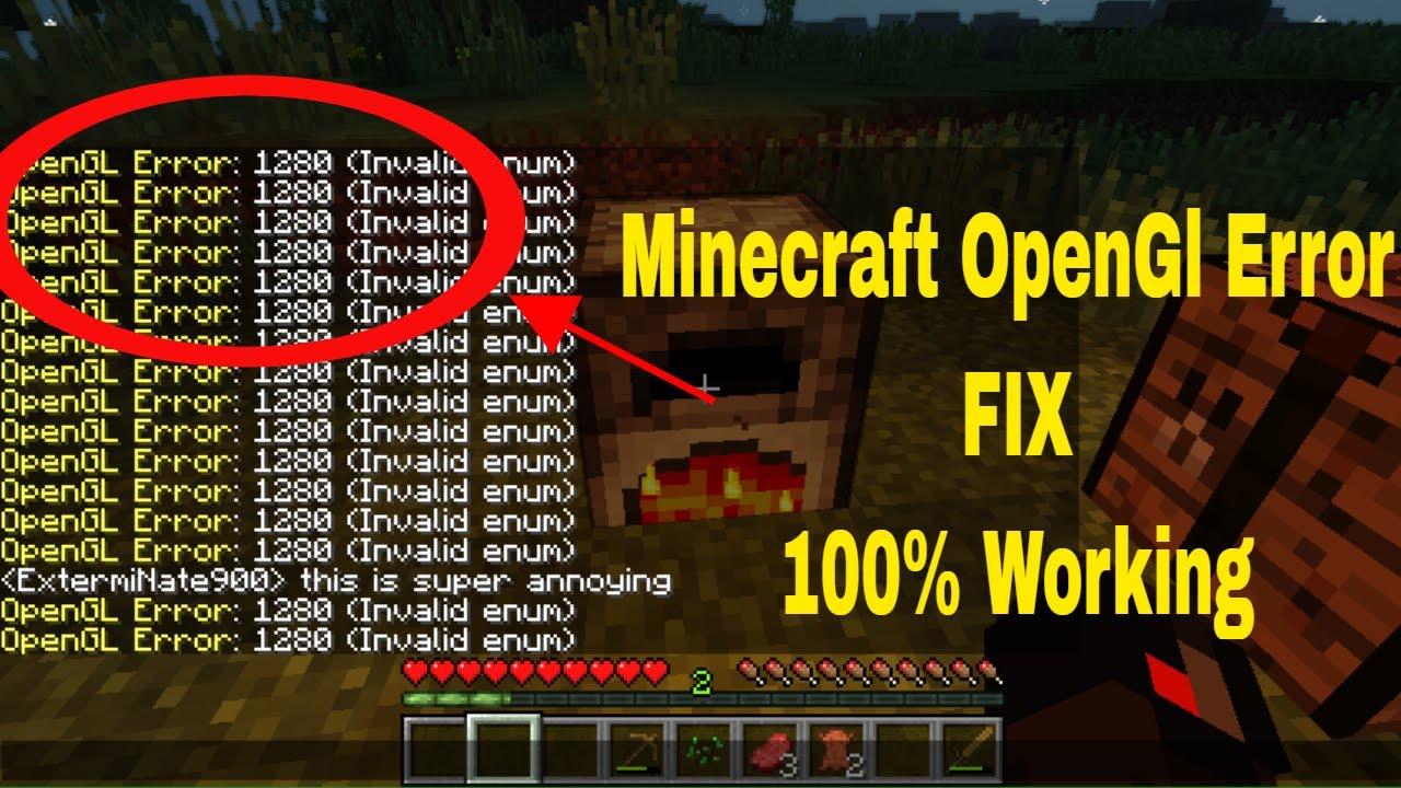 Minecraft Open GL Error fix