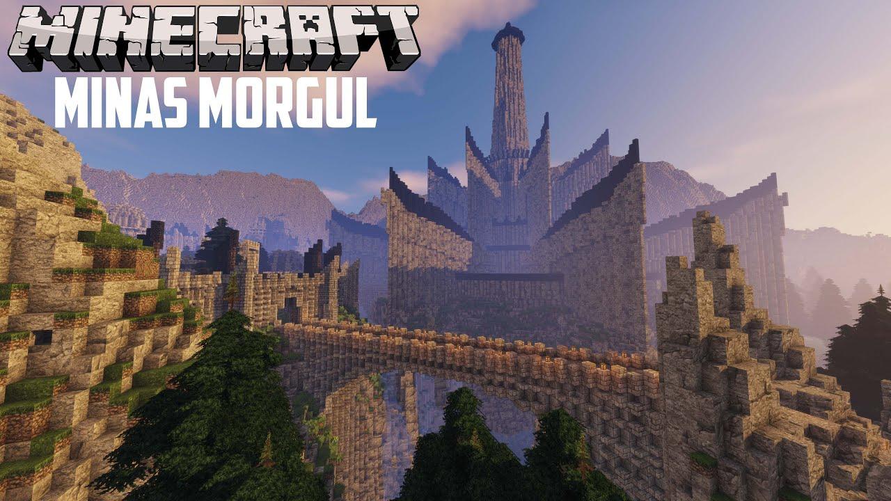 Minas Morgul recreated by this player in Minecraft