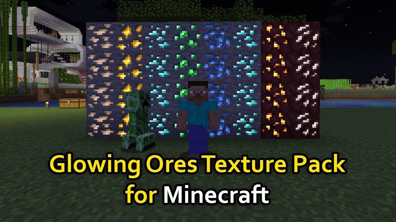 Minecraft: Make the ores shine in the Game