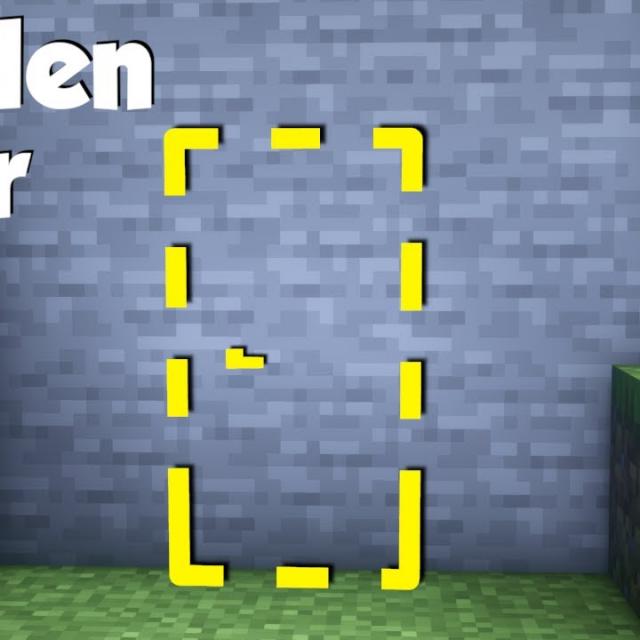 Minecraft Hidden Door building Process