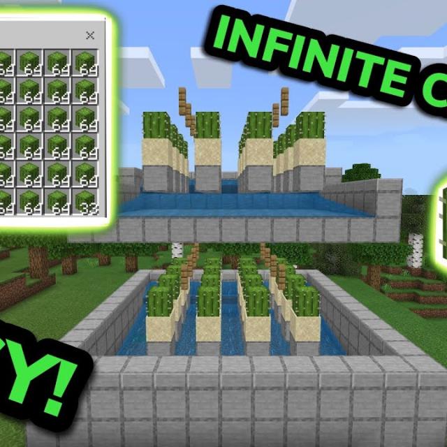 Minecraft: Automatic Cactus farm build tutorial