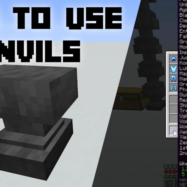 Enchanting with Anvil in Minecraft